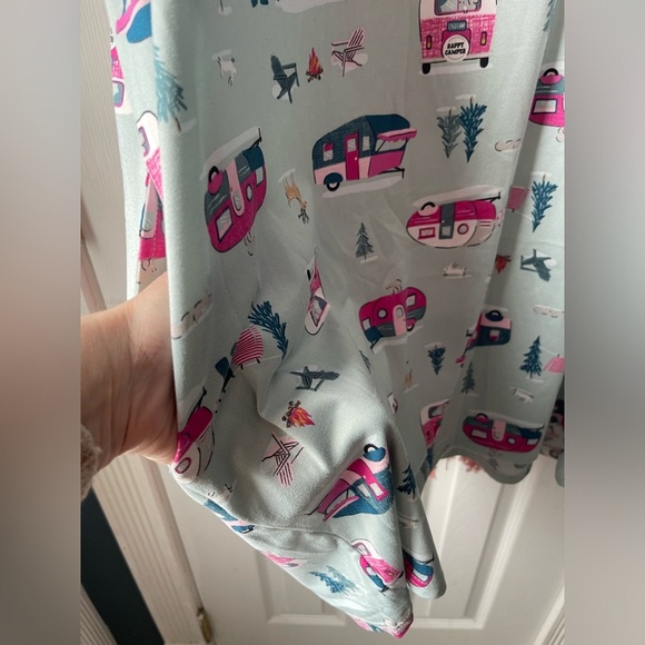 Joyspun blue moo moo night dress with campers size small-medium #2237 - Picture 5 of 9